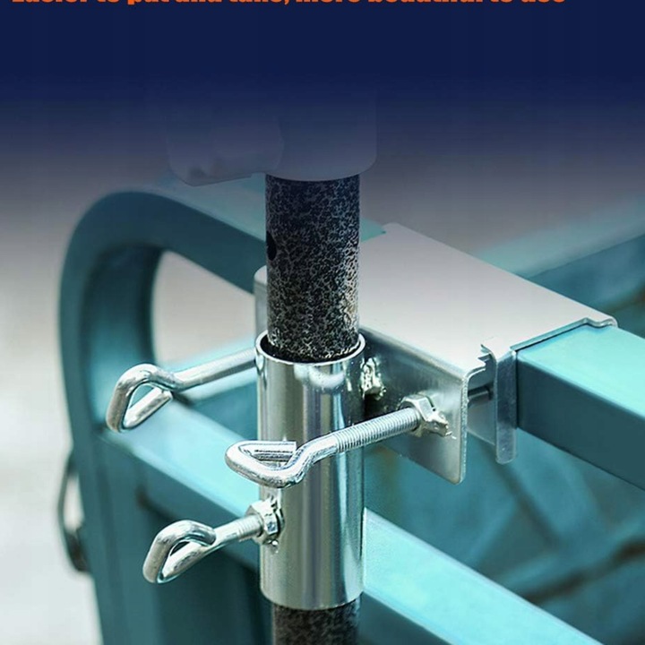 Uchwyt na FLAGĘ Parasol na balkon BEZ WIERCENIA do Poręczy Do Barierki