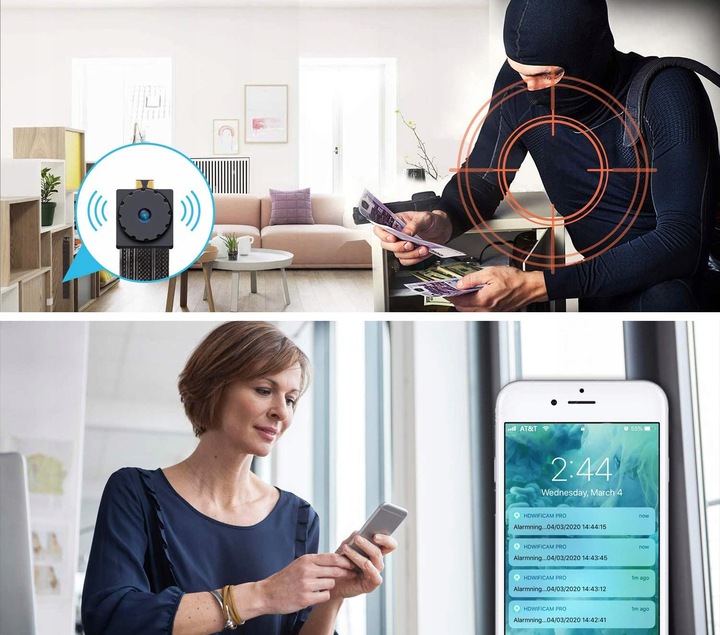 MINI UKRYTA KAMERA SZPIEGOWSKA WIFI NA ŻYWO FULLHD