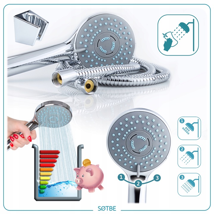 Wannowe baterie ścienne Kran do wanny ceramiczny przełącznik SOTBE NEA-BWO