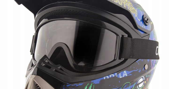 GOGLE MOTOCYKLOWE NA CROSS QUAD ENDURO ATV ROWER BMX CZARNE