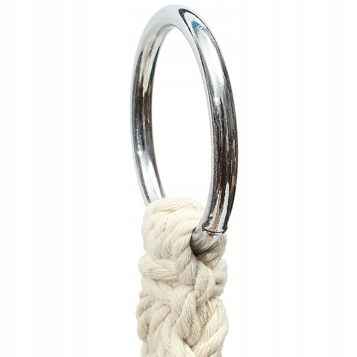 Huśtawka wisząca pleciona BOHO Szary + Poduszka