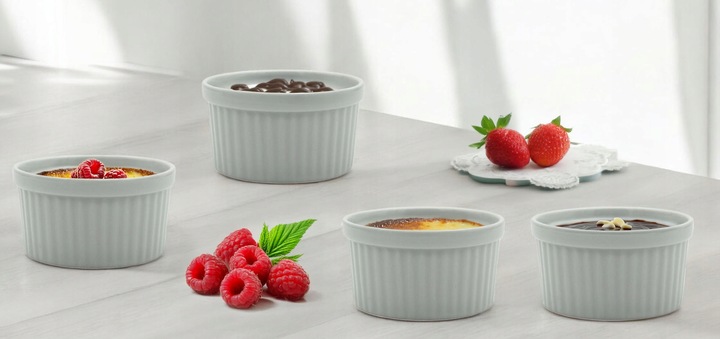 6x KOKILKA 200ml DO ZAPIEKANIA 9cm żaroodporna MISECZKA pojemnik komplet