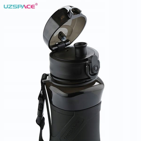 BUTELKA SHAKER DO BIAŁKA, DO ODŻYWEK 550ML BIDON NA WODĘ Z TRITANU CZARNY