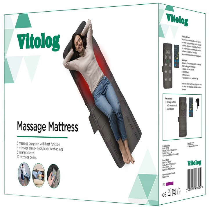 Materac Masujący Mata Masująca Poduszka do Masażu Kręgosłupa Ciała Szyi Nóg