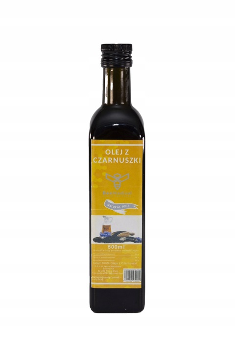 Olej Z Czarnuszki 500ml ml Tłoczony Na Zimno Czarnuszka Nierafinowany