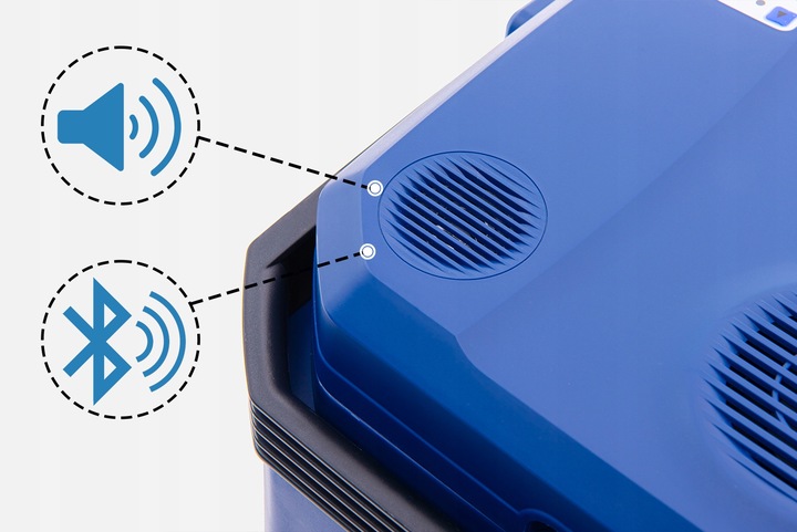 LODÓWKA TURYSTYCZNA 35L Z FUNKCJĄ GRZANIA 12V USB GŁOŚNIK BLUETOOTH +GRATIS