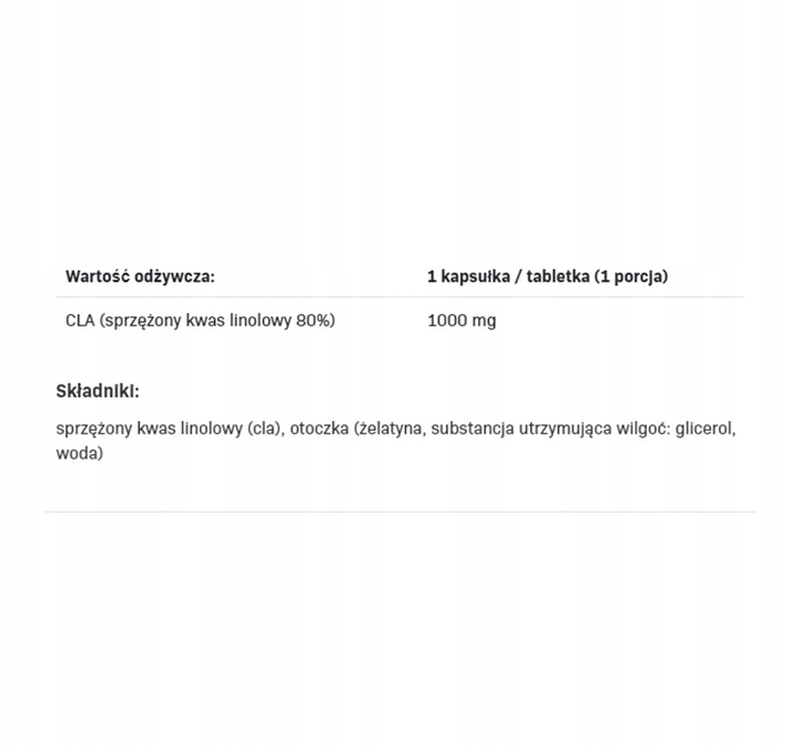 ALLNUTRITION CLA FORTE SUPLEMENT DIETY 90 KAPSUŁEK