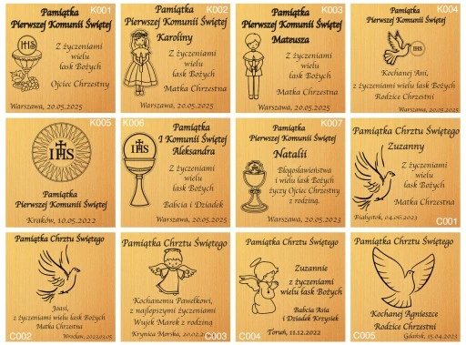 ZŁOTY ŁAŃCUSZEK 585 Krzyżyk KOMUNIA CHRZEST