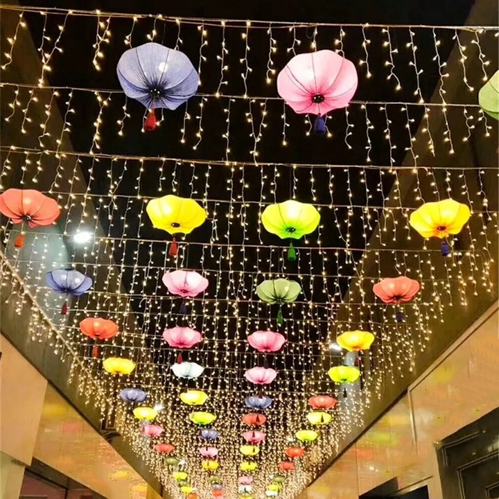 SOPLE LED 500 LAMPKI CIEPŁE WISZĄCE 24M ZEWNĘTRZNE WEWNĘTRZNE EFEKT FLASH