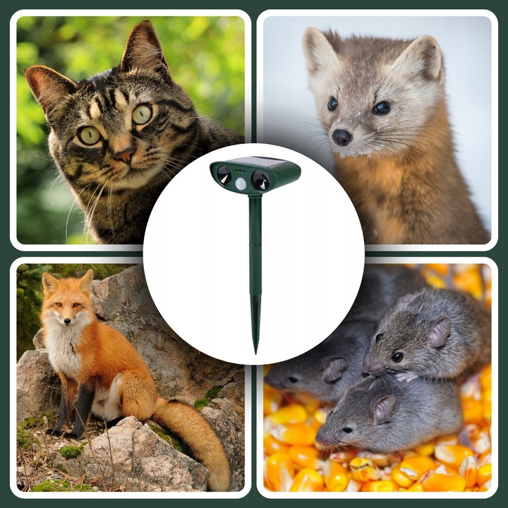 ODSTRASZACZ ZWIERZĄT KOTÓW PSÓW DZIKÓW SAREN PTAKÓW ITP + Lokalizator Ruchu