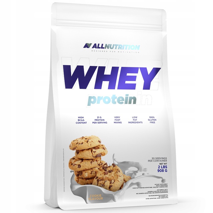 ALLNUTRITION WHEY PROTEIN 908g BIAŁKO WPC SMAK CIASTKO ODŻYWKA BIAŁKOWA