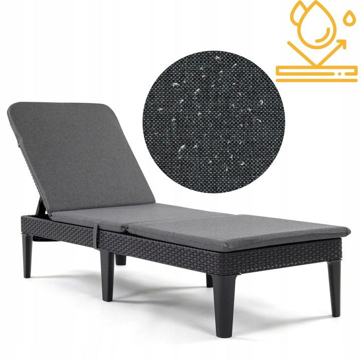 Poduszka na leżak JAIPUR GREY Melange S-02A