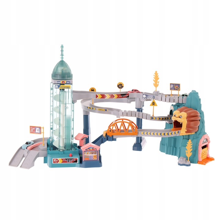 TOR WYŚCIGOWY JASKINIA LWA TOR SAMOCHODOWY ZESTAW 4 AUTKA