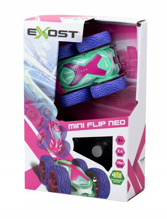 Exost MINI FLIP NEO obraca się o 360 stopni AUTO sterowane DWUSTRONNE pilot