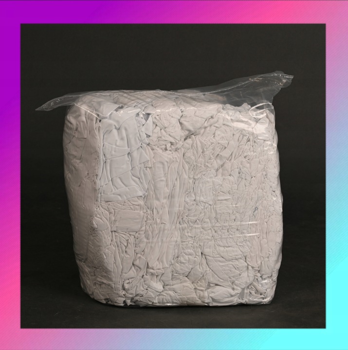 CZYŚCIWO BAWEŁNIANE PRZEMYSŁOWE BIAŁE CIĘTE BEZPYŁOWE POŚCIEL