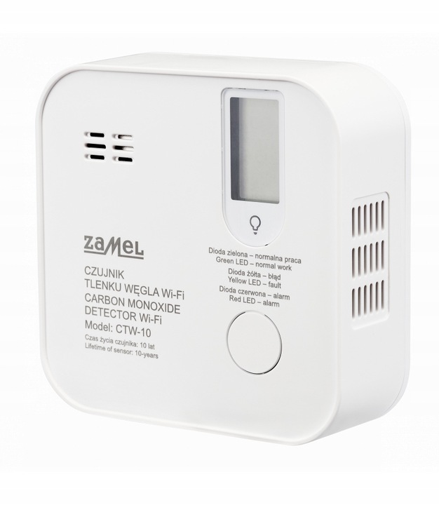 Czujnik detektor tlenku węgla czadu WiFi Zamel CTW-10