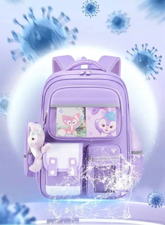 PLECAK SZKOLNY TORNISTER + PIÓRNIK KRÓLIK ZAJĄC odblaski WIELOKOMOROWY 3D