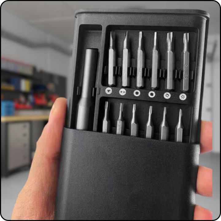 ZESTAW ŚRUBOKRĘTÓW PRECYZYJNYCH GSM TORX 25 W 1 SOLIDNE STALOWE DO TELEFONU