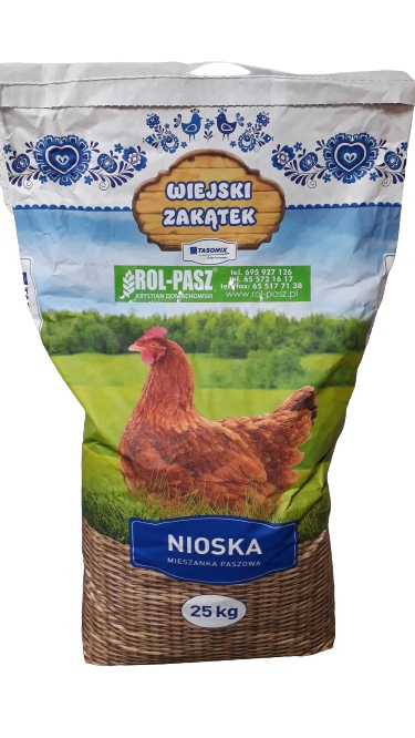 Pasza kura nioska TASOMIX Sypka 25 kg karma dla niosek WIEJSKI ZAKĄTEK