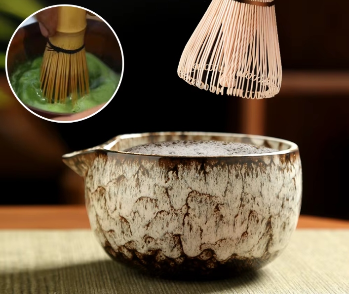 ZESTAW DO MATCHY JAPOŃSKI STYL 6 CZĘŚCIOWY Z DZIUBKIEM KOLOR CYJAN