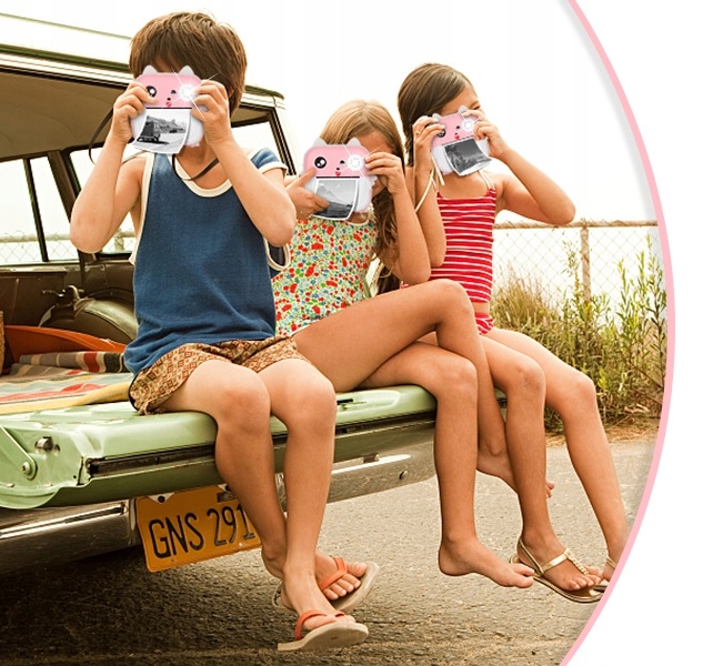 DRUKUŚ APARAT LCD CYFROWY NATCHMIASTOWY Z DRUKARKĄ DLA DZIECI GRY ROLKI