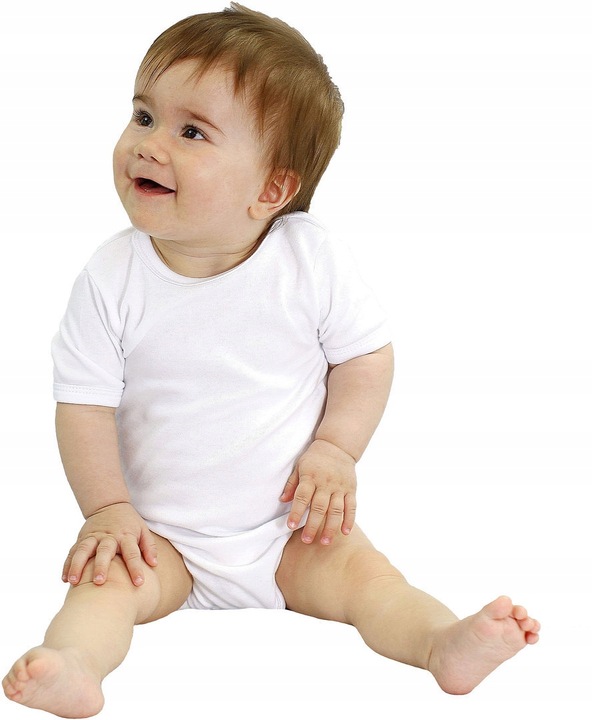 Body Krótki rękaw BIAŁE Biel r 74 KLEKLE