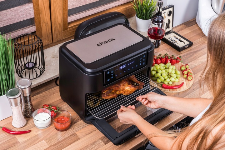 PIEKARNIK FRYTKOWNICA BEZTŁUSZCZOWA 2 KOSZE 8L/2500W 4 URZĄDZENIA W 1