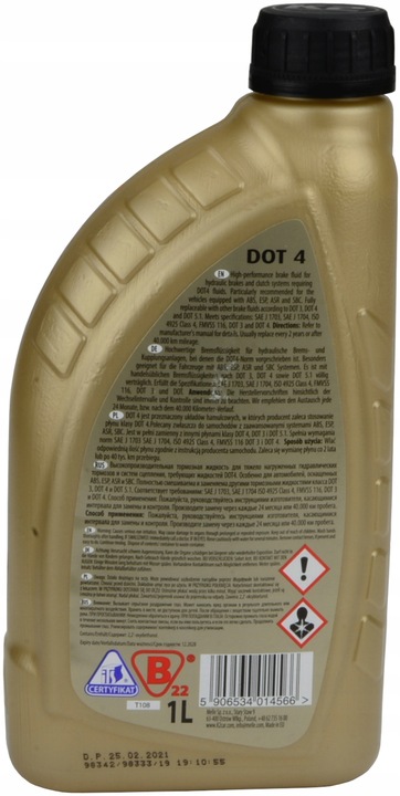 K2 DOT 4 Płyn hamulcowy do hamulców 1000 ml