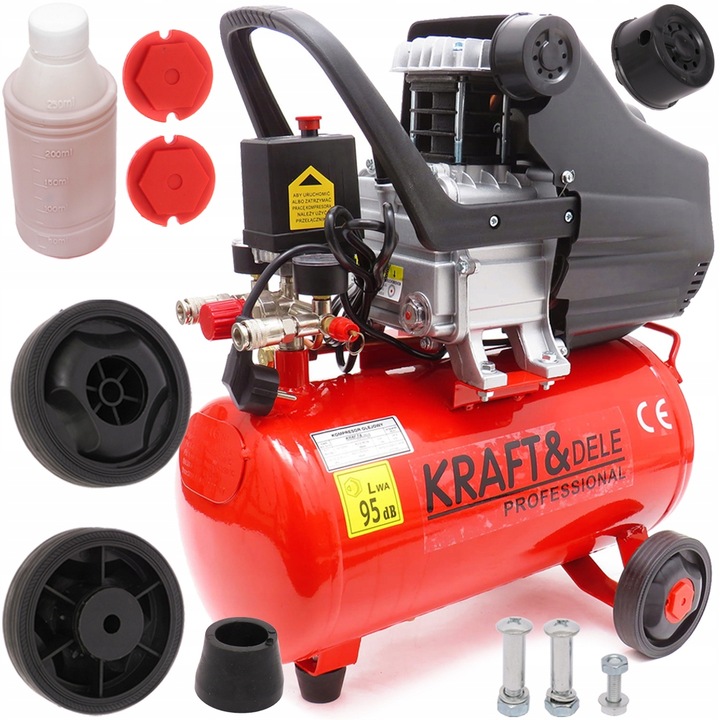 KOMPRESOR OLEJOWY SPRĘŻARKA 24L 230V 8BAR 205L/MIN