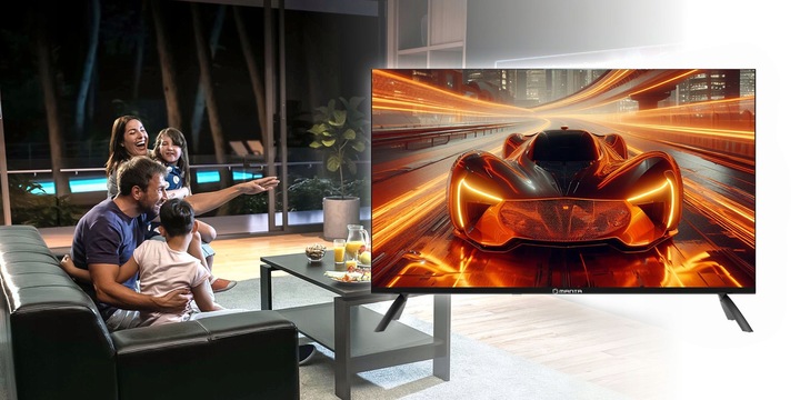 Telewizor 32 cale TV tuner dekoder DVBT2 HEVC HD USB HDMI CL+ +UCHWYT Manta