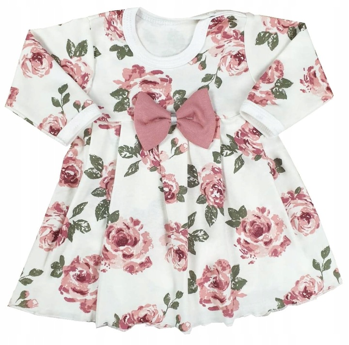 Body sukienka dla noworodka, Retro Róża r.56