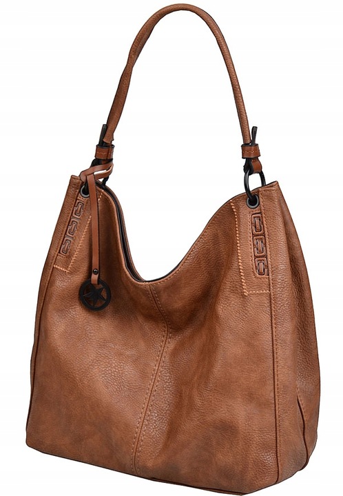 TOMMASINI TOREBKA damska WOREK na ramię pasek czarny