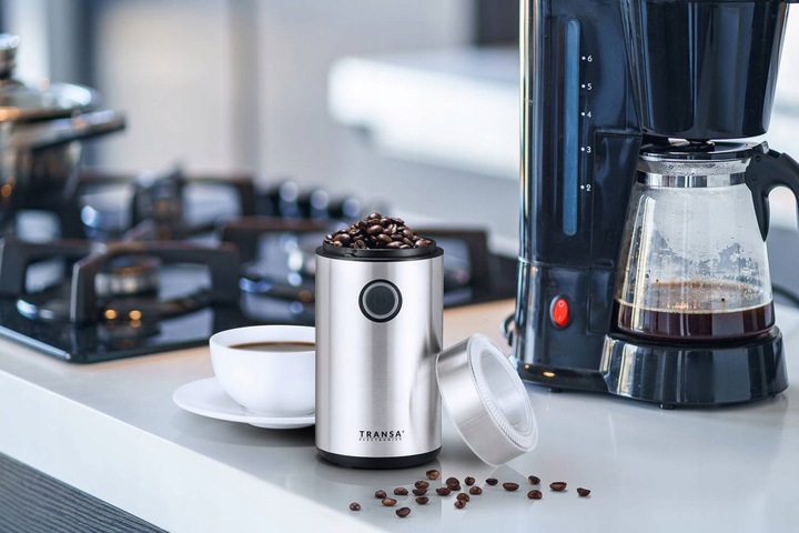 Elektryczny Młynek do mielenia kawy INOX STAL NIERDZEWNA Transa 200W