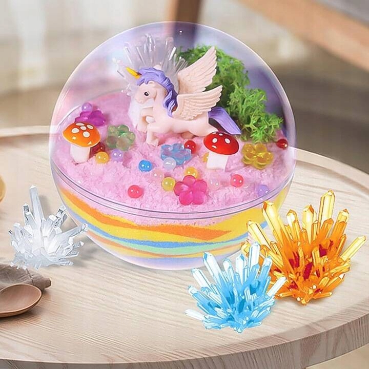 Jednorożec Zestaw Kreatywny Dziewczynki Lampka Nocna Piasek DIY