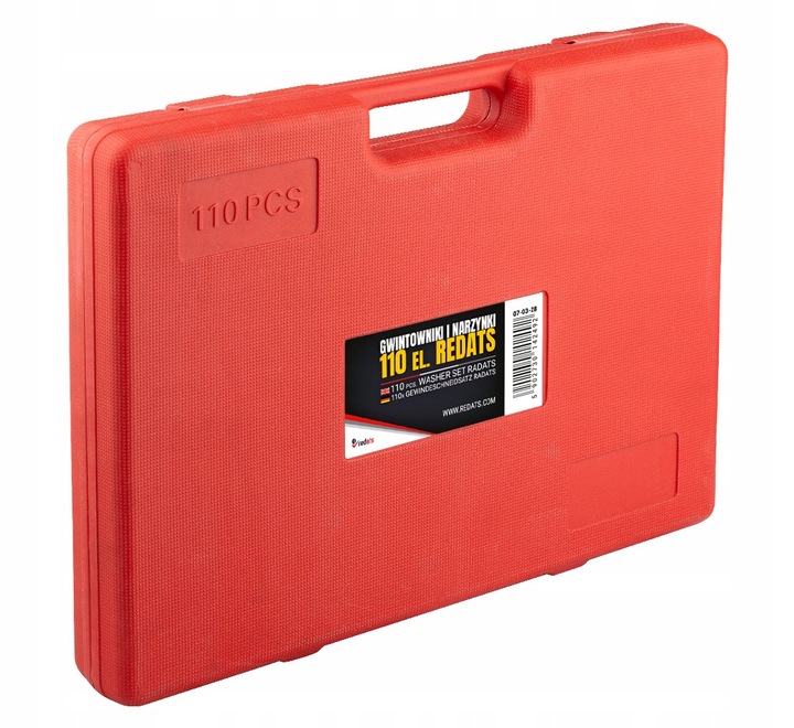 ZESTAW GWINTOWNIKÓW I NARZYNEK 110 el. REDATS