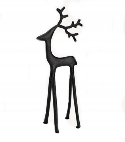 Renifer metalowy czarny 40 cm