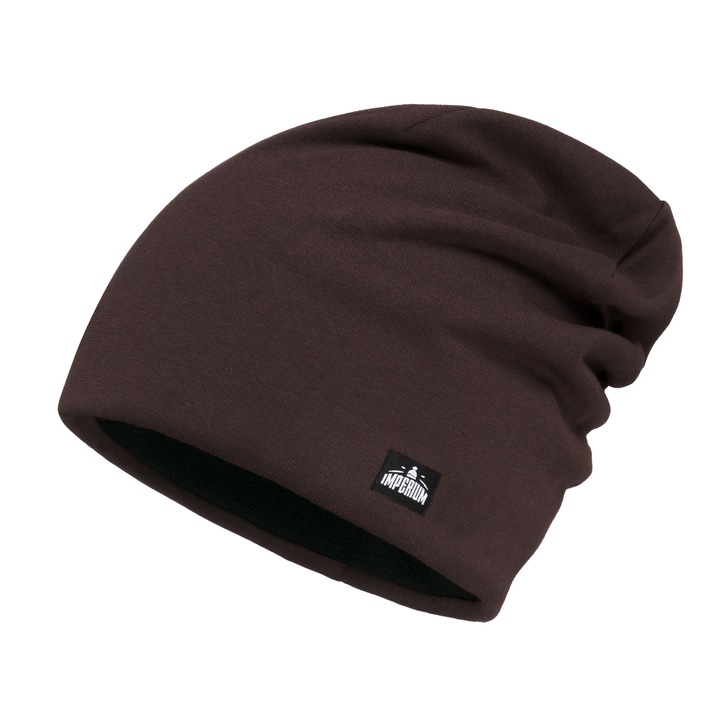 Czapka zimowa męska na polarze Brązowa