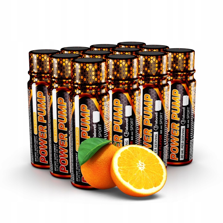 PRZEDTRENINGÓWKA SHOT 60ML 12 SZT ORANGE PRZED TRENINGIEM Laborell