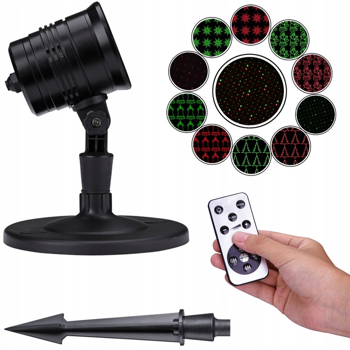 Projektor rzutnik laserowy świąteczny LED