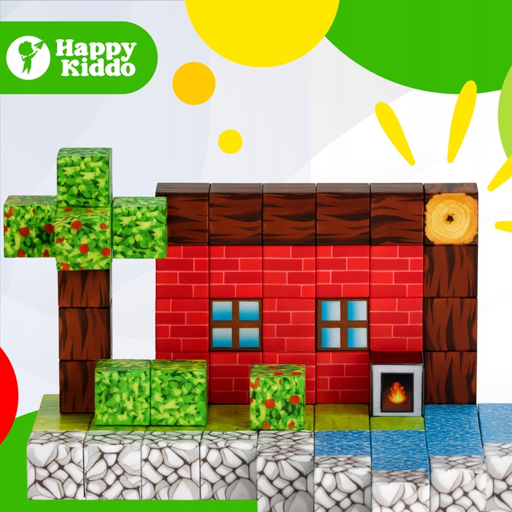 Klocki magnetyczne kreatywne sześciany piksele bloki 100 klocków 3D silne