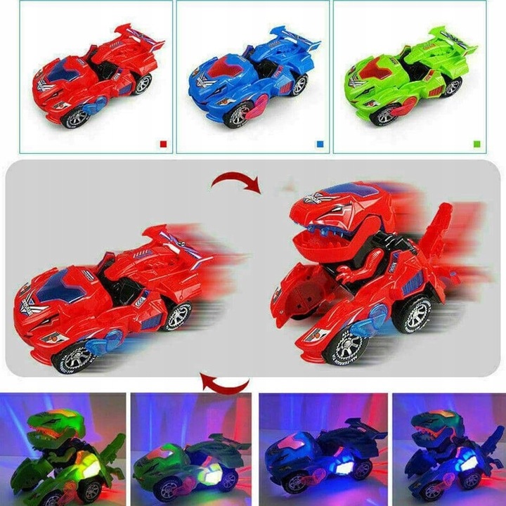 AUTO ROBOT DINOZAUR TRANSFORMUJĄCE AUTKO BOT 2w1