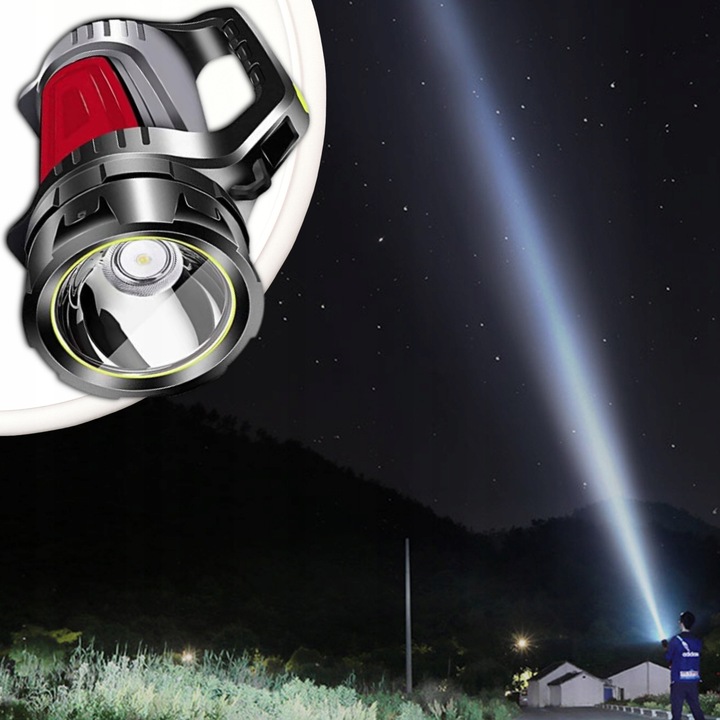 MOCNA LATARKA AKUMULATOROWA SZPERACZ LED POWERBANK ŁADOWANIE TURYSTYCZNA