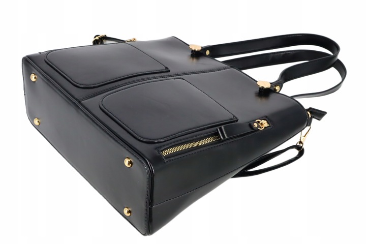 Torebka damska klasyczna teczka duża A4 wiele kieszeni wielozadaniowa