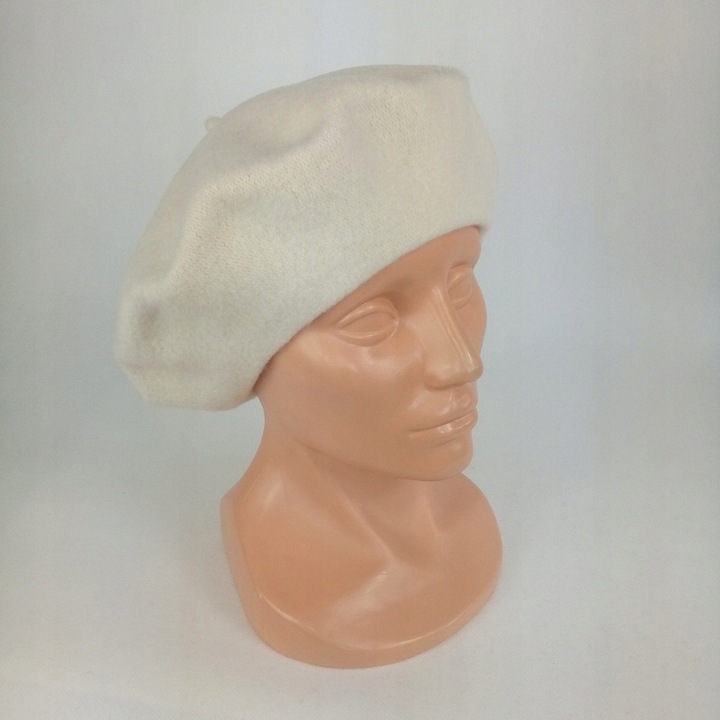 250 BERET FEZKO KREMOWY rozm. 11,5" duży