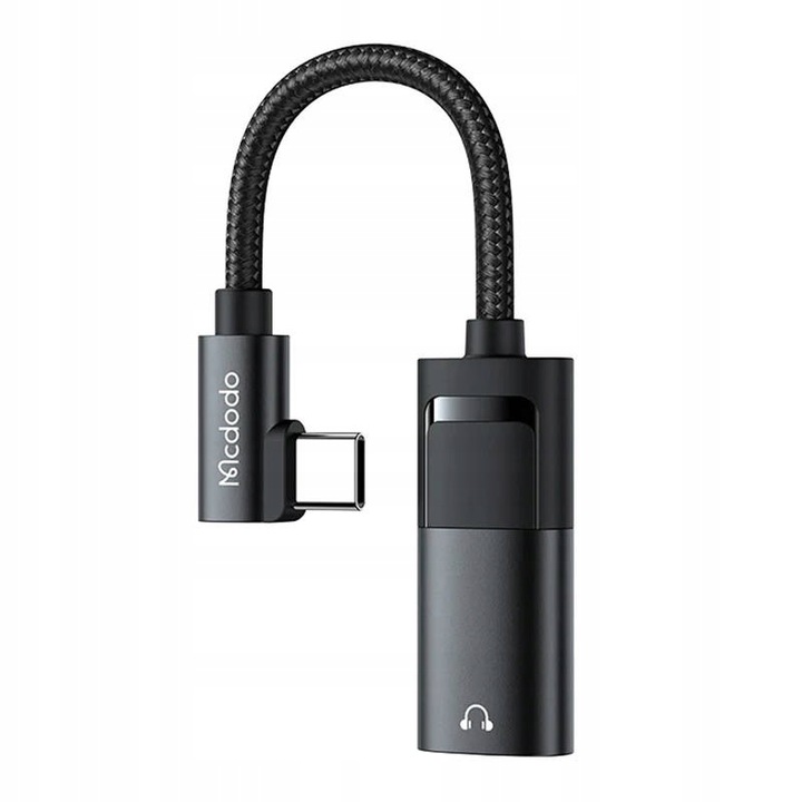MCDODO PRZEJŚCIÓWKA ADAPTER USB TYP C DO AUX + USB-C DO SŁUCHAWEK ŁADOWANIA