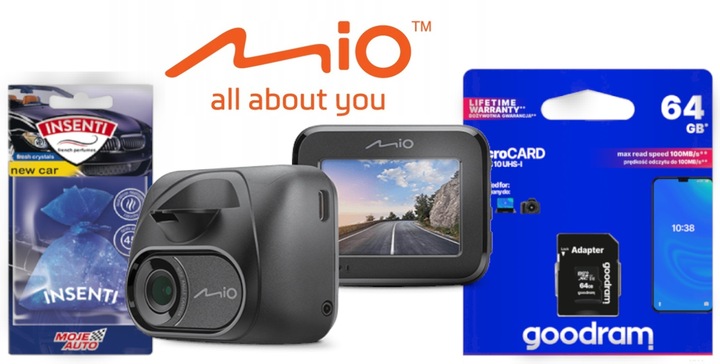 Wideorejestrator Mio Mivue C595W Kamerka HDR Wifi GPS + Karta 64GB i zapach