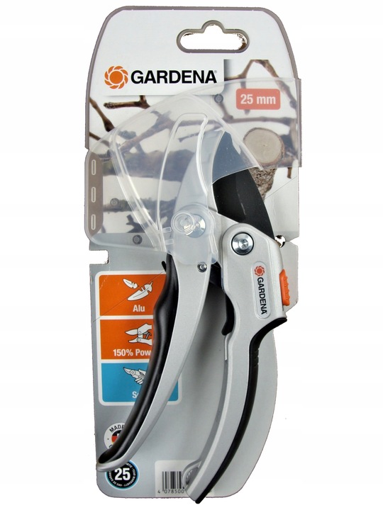 Gardena 8798 Aluminiowy sekator kowadełkowy 25mm sekator do gałęzi suchych