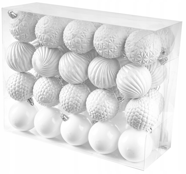 BOMBKI nietłukące CHOINKOWE wzory ZESTAW BOMBEK 6 cm 40 szt