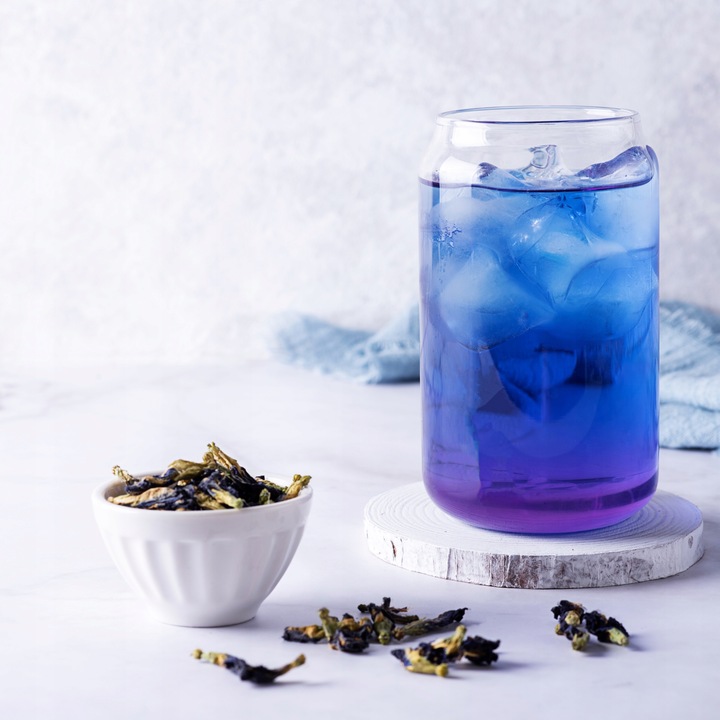 Klitoria ternateńska HERBATKA NIEBIESKA Butterfly Tea CAŁE DUŻE KWIATY 50g