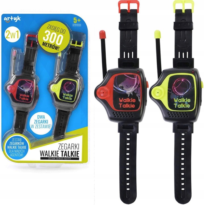 WALKIE TALKIE KRÓTKOFALÓWKA DLA DZIECI ZEGAREK x 2